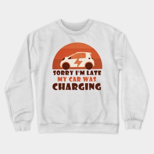 Electric car charging Crewneck Sweatshirt